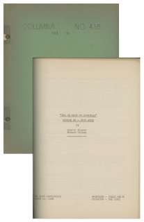 Moe Howard‘s Personally Owned Three Stooges‘ Columbia Pictures Script for Their 1938 Film, ‘‘Yes, We Have No Bonanza‘‘
