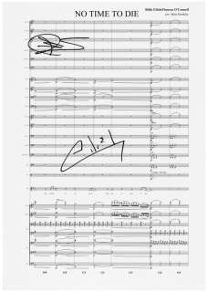 James Bond | NO TIME TO DIE, ’NO TIME TO DIE’ SHEET MUSIC, SIGNED BY BILLIE EILISH AND FINNEAS O’CONNELL | Christie’s