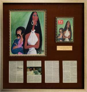 Sonny Bono and Cher Original Artwork Made for TV Guide Cover Matted and Framed. | Heritage