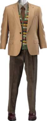 Kelsey Grammer "Dr. Frasier Crane" Camel Hair Blazer, Cotton Vest, Silk Shirt, Corduroy Trousers, Necktie, and Penny Loafers ...