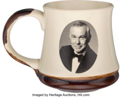 The Tonight Show Starring Johnny Carson (NBC TV, 1962-1992), Ceramic "Johnny" Mug.