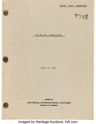 The Creature from the Black Lagoon (Universal, 1953), Pair of Producer William Alland’s Original Second Draft Screenplays (Second Draft and Revised Second Draft Continuity) with Cast Signatures and Annotations. | Heritage