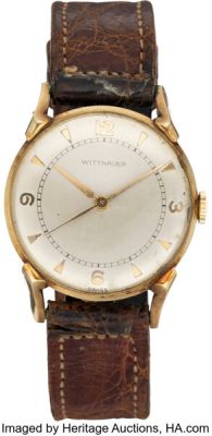 Frank Sinatra Engraved Wittnauer Wristwatch Presented to the Operator of Atlantic City’s Steel Pier. | Heritage