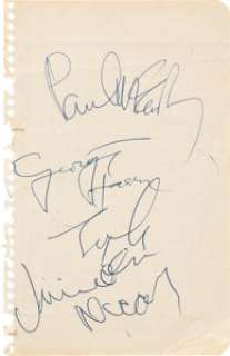 The Beatles, (With Jimmy Nicol) Signed Notebook Page Along with Photo and Notebook (1964). | Heritage