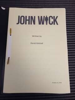 Script - Derek Kolstad - John Wick - Full Movie Screen Play Film Script - 2014 | Catawiki