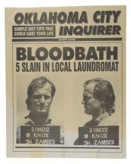 "Natural Born Killers" Prop “Oklahoma City Inquirer” Newspaper | Planet Hollywood Vault