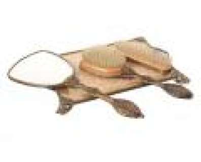 Bates Motel - Lot 26 - Norma‘s Golden Emroidered Brush & Mirror Set