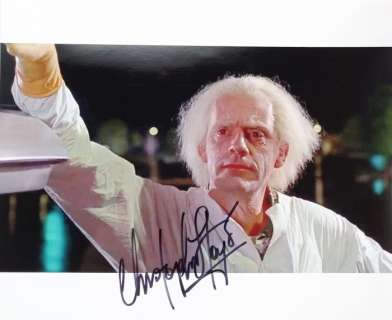 Back to the Future - Signed in person by Christopher Lloyd (+) as "Doc"- Starcon Italy, 2017 with COA - Autograph , photo | Catawiki