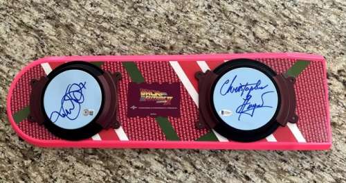 Back to the Future - Part II - Hoverboard signed by Michael J Fox (Marty) & Christopher Lloyd (Doc) - With Beckett COA | Catawiki