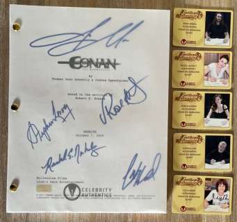 Conan the Barbarian 3D - Celebrity Authentics - Signed Script by 5 actors - Jason Momoa Rachel Nichols Stephen Lang Rose McGowan Leo Howard | Catawiki