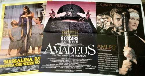 Mel Gibson - Filmposters Duitstalig - Amadeus 1984 - Messalina 1982 - Hamlet 1990 | Catawiki