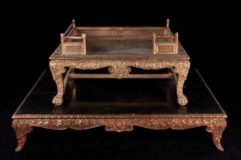 Lot 375 - The King and I two-tiered Oriental throne and base
