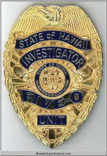 Hawaii Five-O Investigator Badge | Super Auctions