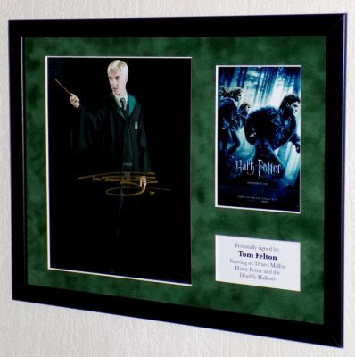 Harry Potter - Tom Felton (Draco Malfoy) Framed, signed + COA & Photo signing session