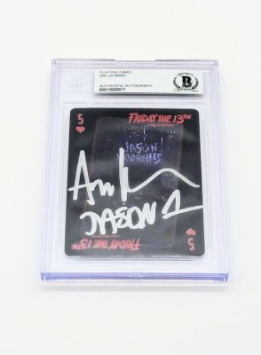 Friday the 13th - Ari Lehman "The 1st Jason Vorhees" Signed Trading Card - Autograph + Inscription "Jason 1" Beckett Certified | Catawiki
