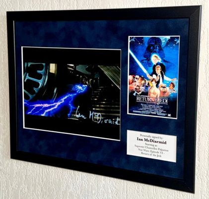 Star Wars Episode VI: Return of the Jedi - Ian McDiarmid (Emperor) Framed, signed + COA & photo signing session