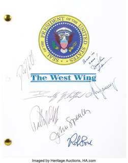 The West Wing cast signed script. ...