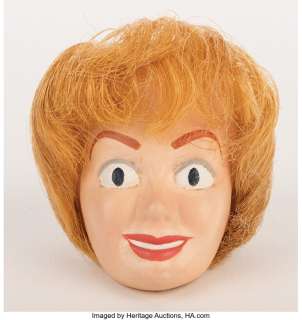 Lucille Ball stop-motion puppet head from Here‘s Lucy titles sequence....