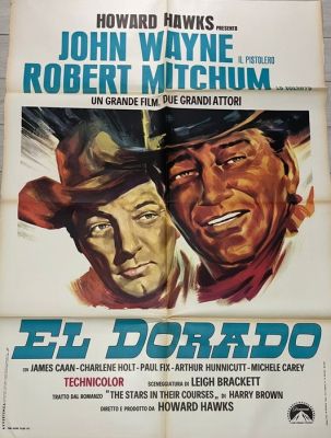 john wayne - - Movie prop John wayne El Dorado manifesto originale italiano | Catawiki