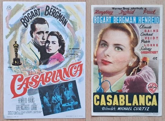 MAC (Macário Gomes Quibuz) - Casablanca - Casablanca 2 Original Hand Heralds 1st Release 1946 and R65 | Catawiki