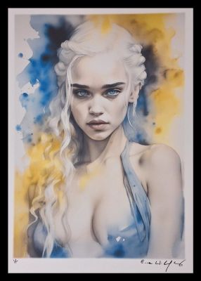 Daenerys Targaryen - watercolor edition by Emma Wildfang - Large size | Catawiki