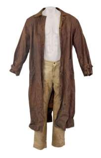 A pair of moleskin pants and a full-length leather coat, worn by Russell Crowe as the character, ’The Man’, in the film, The Silver Brumby (1994) | Smith&Singer