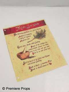 Lot 335 - CHARMED - Spell Page