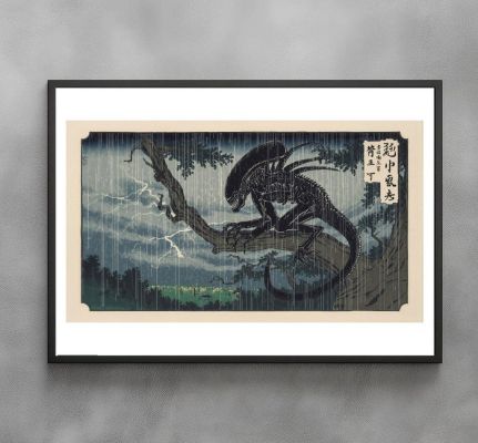 Alien - Rainbound Predator - Xenomorph Alien - Signed and Numeroted 6/10 - Sato Hageshi | Catawiki