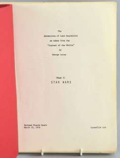 Star Wars (Saga I) Pre-production Revised Fourth Draft Script, March 15th, 1976, ’The Adventures of… | Ewbank’s