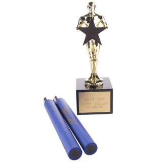 The Goldbergs | Barry Goldberg’s (as played by Troy Gentile) Foam Nunchucks Toy and "Best Son" Trophy | Propstore
