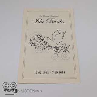DCI Banks (TV) Ida Banks Funeral Order of Service (02443) | Props In Motion Online