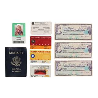 BRITTANY MURPHY - Lot 968 - Brittany Murphy‘s Passport, Membership Cards and Three Cheques