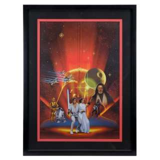 Star Wars: a New Hope (1977)/Star Wars: the Empire Strikes Back (1980) | William Plumb Collection: Framed Hand-Painted David Mattingly "A New Hope" Book Cover Illustration | Propstore