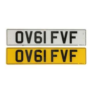 JAMES BOND: SKYFALL (2012) - Lot #693 : Pair of M‘s (Judi Dench) Jaguar XJ License Plates