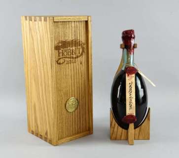 The Hobbit (2012) A presentation ’Hobbit’ wine bottle in case given to Sir Christopher Lee by Peter… | Ewbank’s
