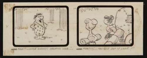 Original Flintstones Storyboard Panel. | Van Eaton Galleries