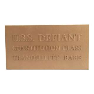 STAR TREK: ENTERPRISE (T.V. SERIES, 2005) - Lot #322 : Michael and Denise Okuda Collection: "In A Mirror, Darkly" USS Defiant Dedication Plaque