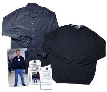 Russell Crowe Wool Sweater & Pinstripe Shirt From ’’The Next Three Days’’ | Nate Sanders