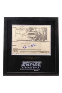STAR WARS: THE EMPIRE STRIKES BACK - Dennis Muren-Signed Production Storyboard - Speeder Fires Lasers at Walker (M 134)