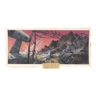 STAR TREK: PLANET OF THE TITANS (UNPRODUCED) - Lot 304 - 304. Hand-Painted Derek Meddings Spaceship Graveyard Concept Artwork