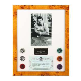 JAMES BOND: THE WORLD IS NOT ENOUGH (1999) - Lot #209 : Autographed Robbie Coltrane Photograph, Elektra King‘s (Sophie Marceau) Cheque and Casino Chips Display