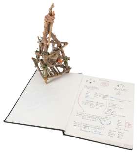 TRUE DETECTIVE (T.V. SERIES, 2014-PRESENT) - Lot #407: Rustin Cohle‘s (Matthew McConaughey) Production-Made Sketchbook and Twig Sculpture