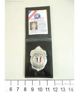 The Pink Panther Gilbert Ponton (Jean Reno) Black Leather Police Badge Wallet | Hollywood Parts