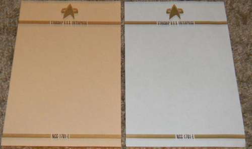 Star Trek: TGN Prop Note Paper Set of Two Sheets | Piece of the Past