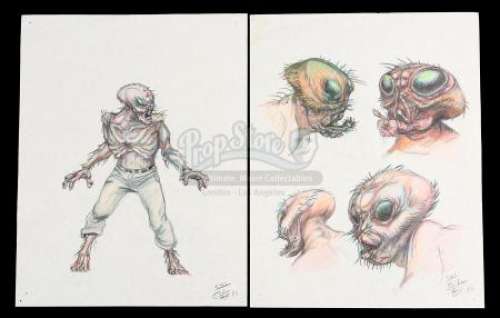 FLY, THE (1986) - Lot 139 - Hand-Drawn Fly Concept Artwork