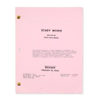 1996 Early Draft Screenplay Script for Scream - Working Title Scary Movie
