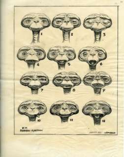 Lot 1060 - E.T. THE EXTRA-TERRESTRIAL: ORIGINAL "E.T." CHARACTER DESIGN ILLUSTRATION (G7)
