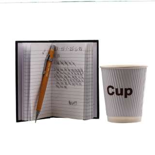 Jerry and Marge Go Large Jerry Selbee Bryan Cranston Screen Used Note Book Coffee Cup & Pencil Sc 50-52 | VIP Fan Auctions