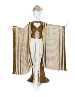 Lot 253 - ERTE: "STARDUST" GOWN, SLEEVES, AND HEADPIECE
