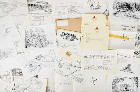 Thomas & Friends | Production Maps and Locations of Sodor and Original Logo Mock-Up | Julien’s